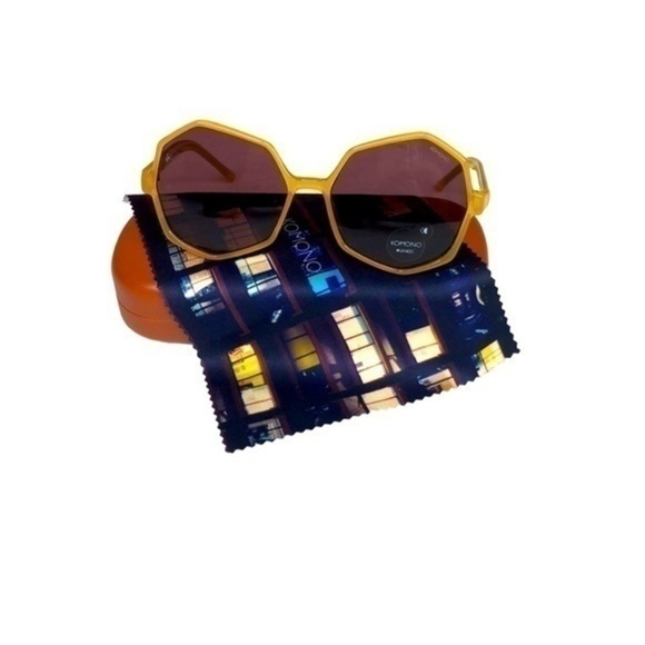 Komono Sunglasses Oversized Gold NEW Bonnie geometric - Picture 6 of 10